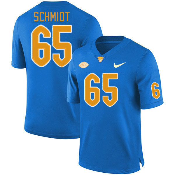 Pitt Panthers #65 Joe Schmidt College Football Jerseys Stitched Sale-Royal